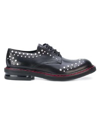 schwarze Leder Derby Schuhe von Alexander McQueen