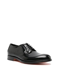 schwarze Leder Derby Schuhe von Santoni