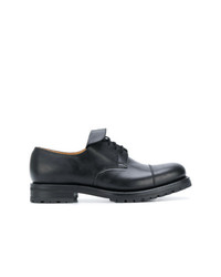 schwarze Leder Derby Schuhe von Holland & Holland