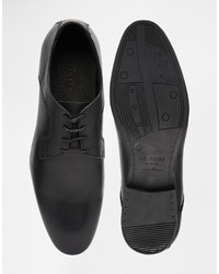 schwarze Leder Derby Schuhe von Selected