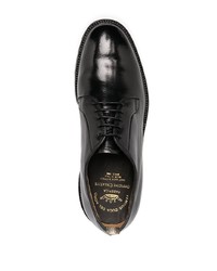 schwarze Leder Derby Schuhe von Officine Creative