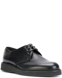 schwarze Leder Derby Schuhe von Saint Laurent