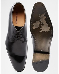 schwarze Leder Derby Schuhe von Ben Sherman