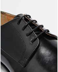 schwarze Leder Derby Schuhe von Ben Sherman