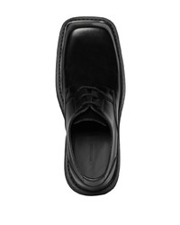 schwarze Leder Derby Schuhe von Balenciaga