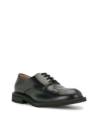 schwarze Leder Derby Schuhe von Bottega Veneta