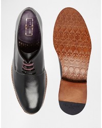 schwarze Leder Derby Schuhe von Ted Baker