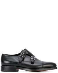 schwarze Leder Derby Schuhe von John Lobb