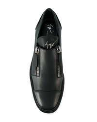 schwarze Leder Derby Schuhe von Giuseppe Zanotti Design