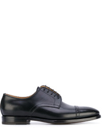 schwarze Leder Derby Schuhe von Kiton