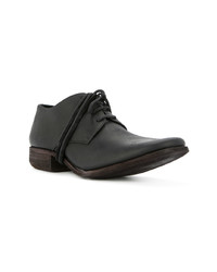 schwarze Leder Derby Schuhe von C Diem