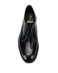 schwarze Leder Derby Schuhe von Tricker's