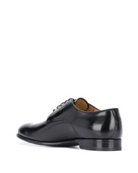 schwarze Leder Derby Schuhe von Dell'oglio