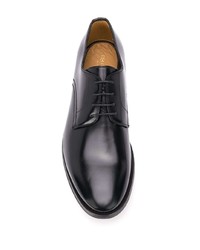 schwarze Leder Derby Schuhe von Dell'oglio