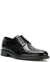 schwarze Leder Derby Schuhe von Tod's