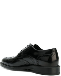 schwarze Leder Derby Schuhe von Tod's