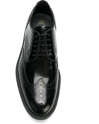 schwarze Leder Derby Schuhe von Tod's