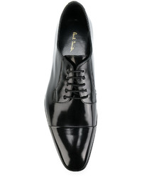 schwarze Leder Derby Schuhe von Paul Smith