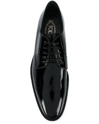 schwarze Leder Derby Schuhe von Tod's