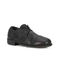 schwarze Leder Derby Schuhe von Guidi