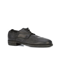 schwarze Leder Derby Schuhe von Guidi