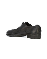 schwarze Leder Derby Schuhe von Guidi