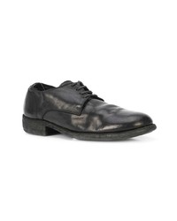 schwarze Leder Derby Schuhe von Guidi