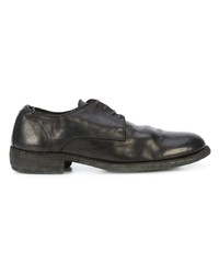 schwarze Leder Derby Schuhe von Guidi