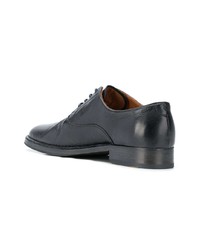 schwarze Leder Derby Schuhe von John Varvatos