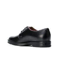 schwarze Leder Derby Schuhe von Gucci