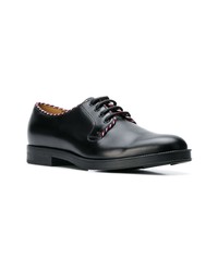 schwarze Leder Derby Schuhe von Gucci