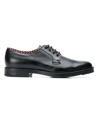 schwarze Leder Derby Schuhe von Gucci