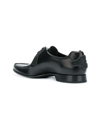 schwarze Leder Derby Schuhe von Prada