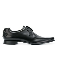 schwarze Leder Derby Schuhe von Prada