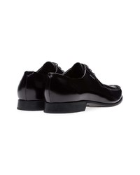 schwarze Leder Derby Schuhe von Prada