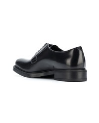 schwarze Leder Derby Schuhe von Prada