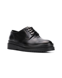 schwarze Leder Derby Schuhe von Oamc