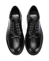 schwarze Leder Derby Schuhe von Oamc