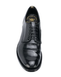 schwarze Leder Derby Schuhe von Officine Creative