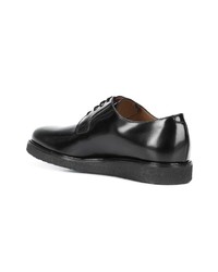 schwarze Leder Derby Schuhe von Common Projects