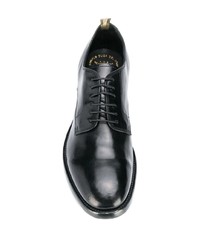 schwarze Leder Derby Schuhe von Officine Creative