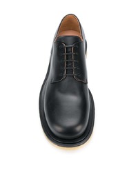 schwarze Leder Derby Schuhe von Bottega Veneta