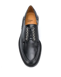 schwarze Leder Derby Schuhe von Toga Virilis