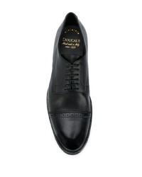 schwarze Leder Derby Schuhe von Doucal's