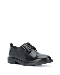 schwarze Leder Derby Schuhe von Corneliani