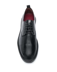 schwarze Leder Derby Schuhe von Corneliani