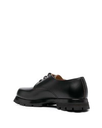 schwarze Leder Derby Schuhe von Jil Sander