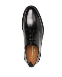 schwarze Leder Derby Schuhe von Common Projects