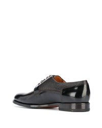 schwarze Leder Derby Schuhe von Santoni