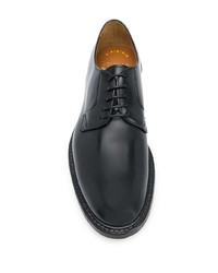 schwarze Leder Derby Schuhe von Doucal's